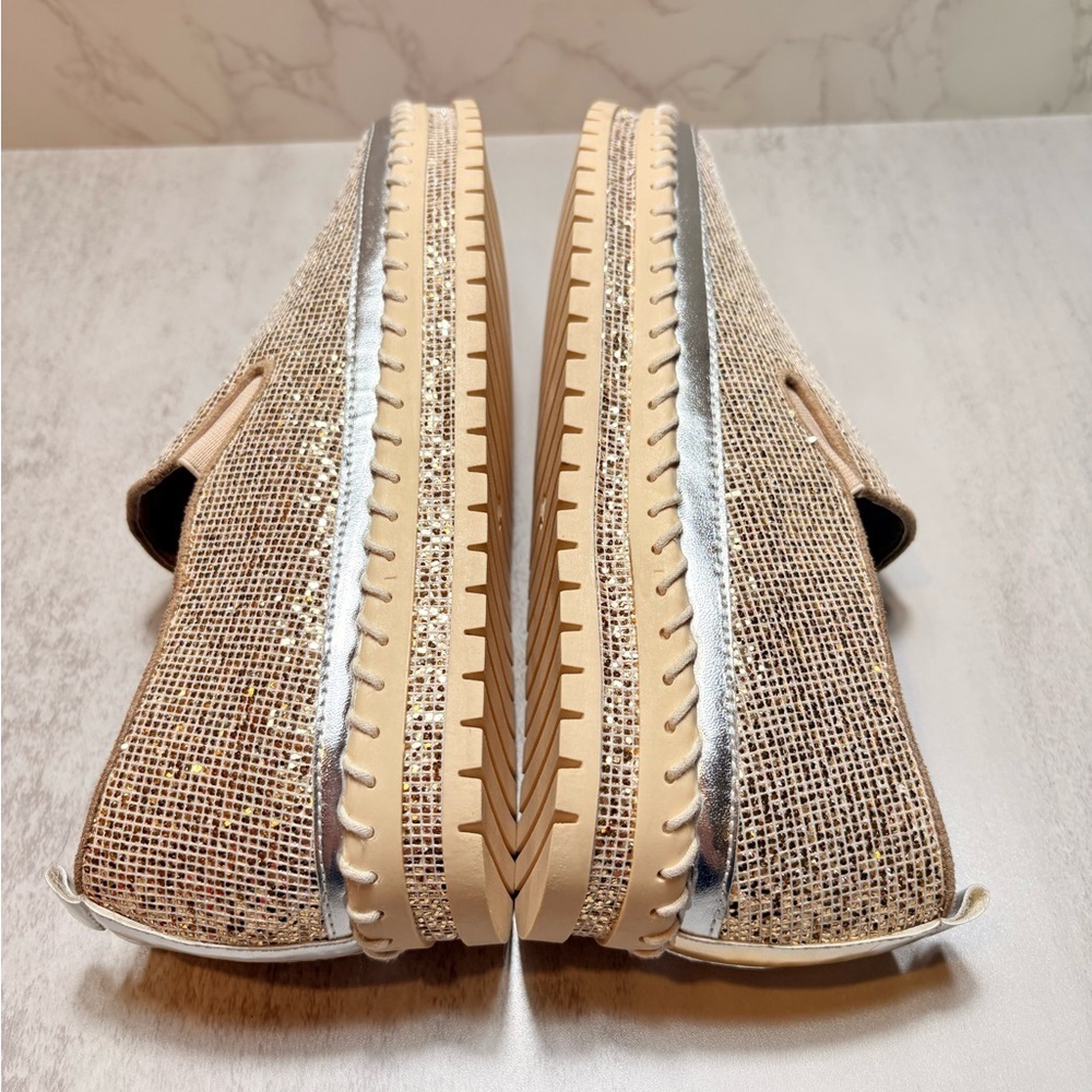 Oli Jolimall Women’s Gold Glitter Slip-On Loafers - Picture 4 of 6